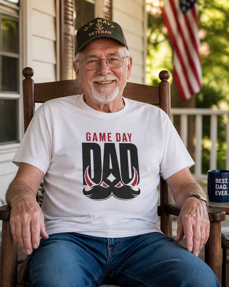 Game Day Dad T-Shirt | Father's Day Football Gift