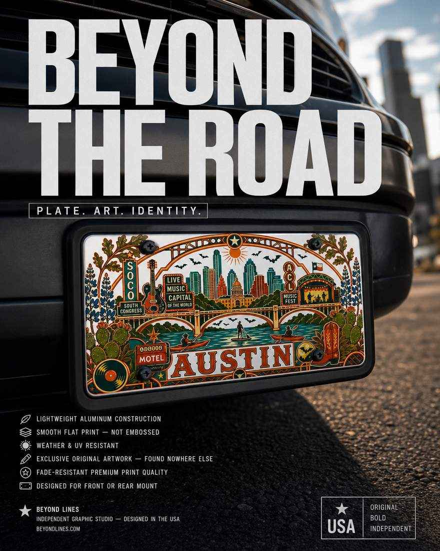 Aluminum Austin Texas Decorative Metal Plate Flat Print City Pride Auto Accessory Rust Proof Waterproof Gloss Finish