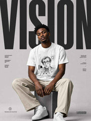 Woody Allen Portrait Graphic Tee in 100% US Cotton