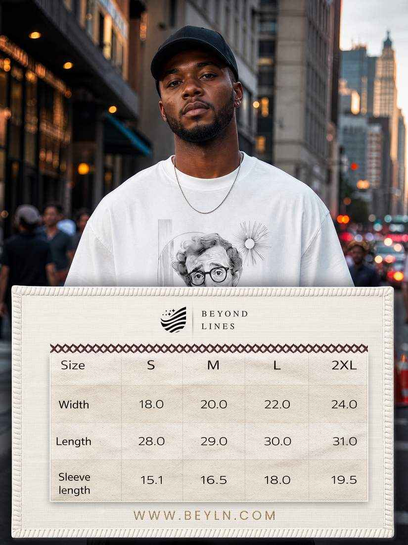 Woody Allen Portrait Graphic Tee in 100% US Cotton