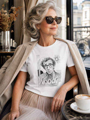 Woody Allen Portrait Graphic Tee in 100% US Cotton