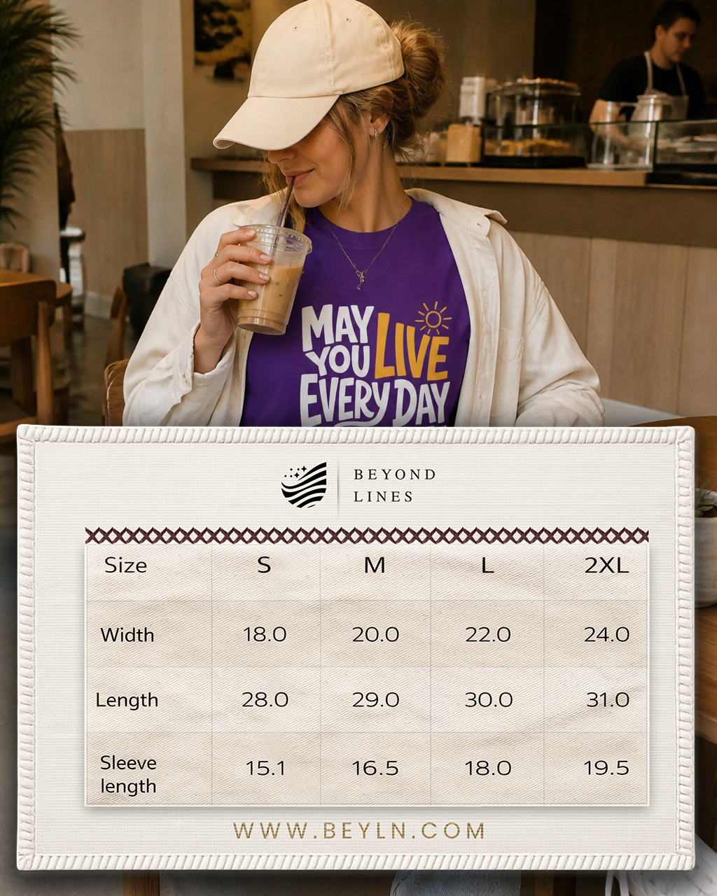 May You Live Every Day Motivational Cotton T-Shirt