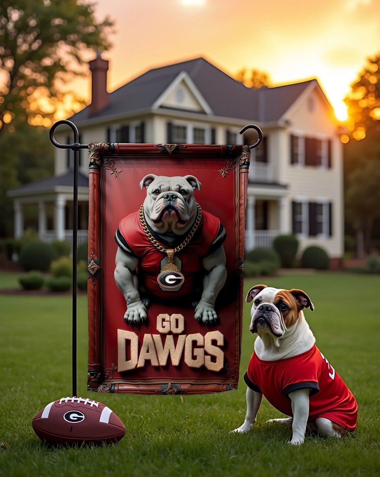 Georgia Bulldogs Garden Flag – Double-Sided 12x18 Inches UGA Sign