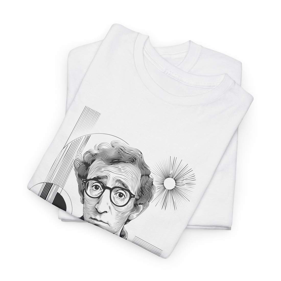 Woody Allen Portrait Graphic Tee in 100% US Cotton