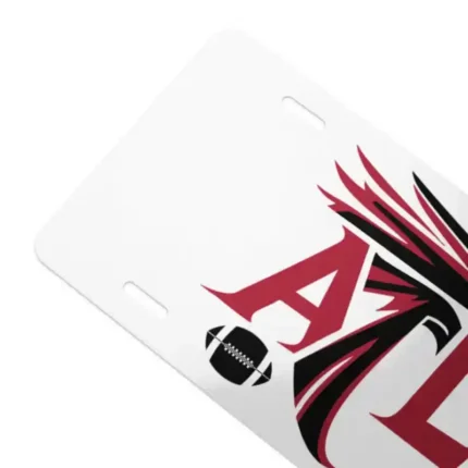 Atlanta Falcons License Plate – White ATL Logo 6x12 Aluminum Car Tag