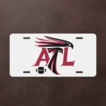 Atlanta Falcons License Plate – White ATL Logo 6x12 Aluminum Car Tag
