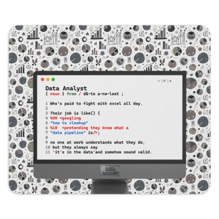 Data Analyst Mouse Pad – Funny Gift for Data Scientists & Excel Enthusiasts