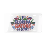 Florida Gators License Plate GO GATORS! Aluminum Vanity Tag for Cars & Fans