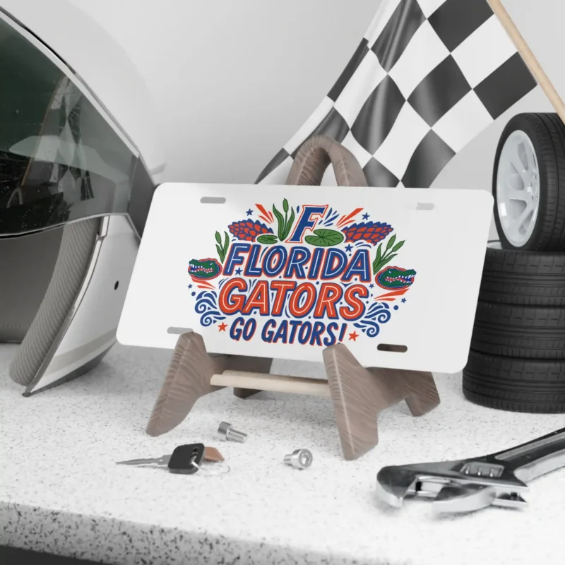 Florida Gators License Plate GO GATORS! Aluminum Vanity Tag for Cars & Fans