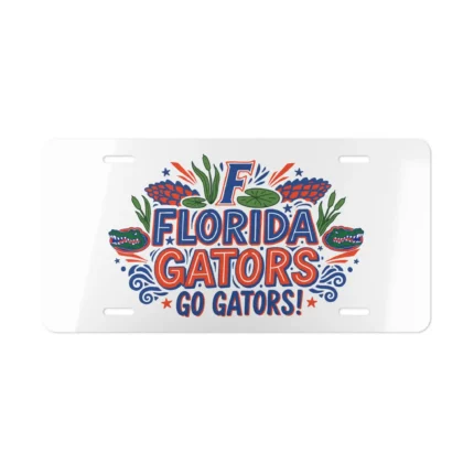 Florida Gators License Plate GO GATORS! Aluminum Vanity Tag for Cars & Fans