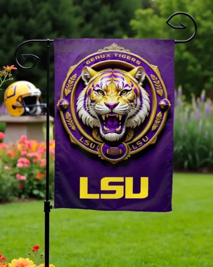 LSU Tigers Garden Flag 12x18 Double-Sided Geaux Tigers Outdoor Banner Football