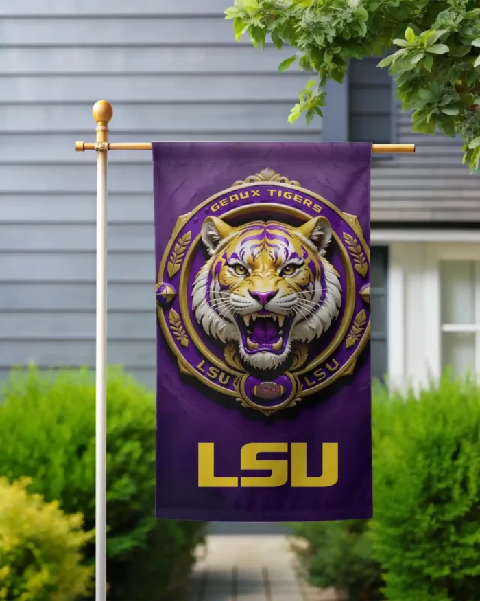 LSU Tigers Garden Flag 12x18 Double-Sided Geaux Tigers Outdoor Banner Football