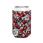 Ohio State Buckeyes Can Cooler – Insulated 12oz Floral Drink Sleeve for Tailgating & Game Day