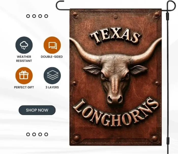 Texas Longhorns garden flag