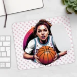 basketball mouse pad female player