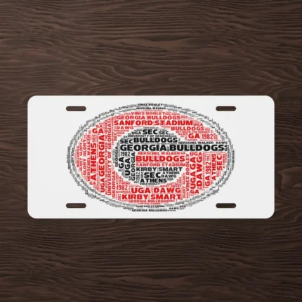 georgia bulldogs license plate