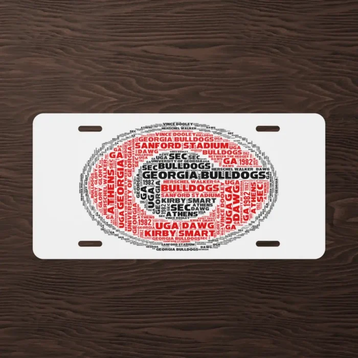 georgia bulldogs license plate