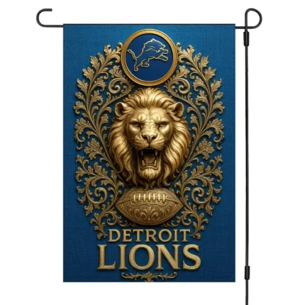 Detroit Lions Garden Flag 12"x18" NFL Double-Sided Outdoor Yard Banner Fan Decor