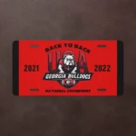 Georgia Bulldogs Front License Plate | Red UGA Vanity Car Tag 6"x12" | NCAA Fan