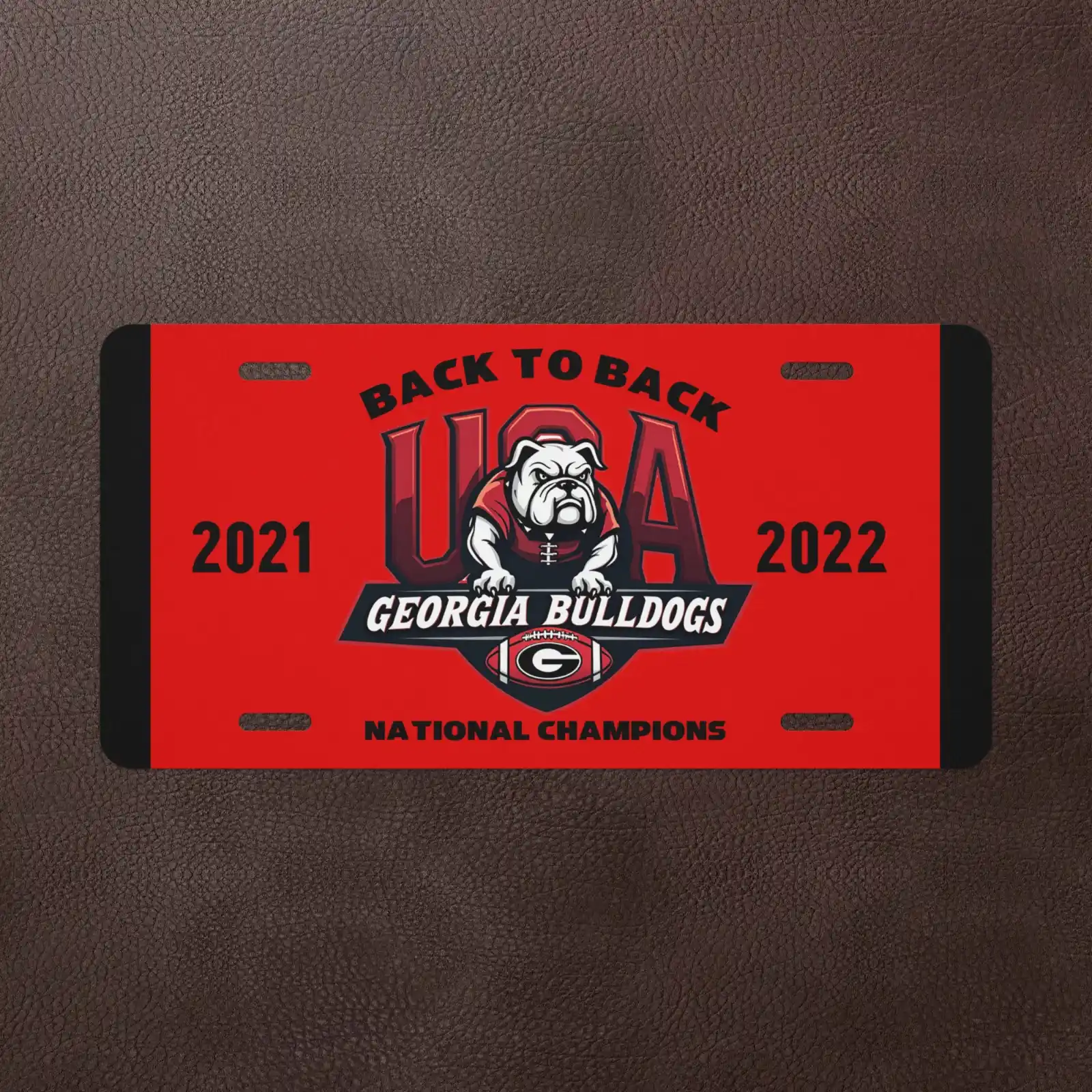 Georgia Bulldogs Front License Plate | Red UGA Vanity Car Tag 6"x12" | NCAA Fan Georgia Bulldogs Front License Plate | Red UGA Vanity Car Tag 6"x12" | NCAA Fan
