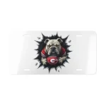 Georgia Bulldogs License Plate Tag 6"x12" 3D Breakthrough UGA Dog Aluminum
