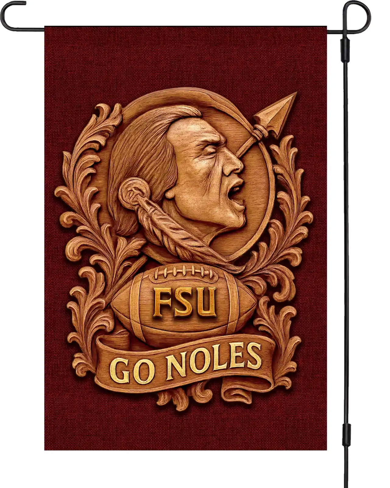 Florida State Seminoles Garden Flag 12"x18" FSU GO NOLES Double-Sided NCAA Florida State Seminoles Garden Flag 12"x18" FSU GO NOLES Double-Sided NCAA