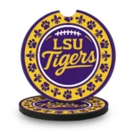 LSU Tigers Car Coasters | 2-Pack Cup Holder | Geaux Tigers