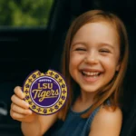 LSU Tigers Car Coasters | 2-Pack Cup Holder | Geaux Tigers