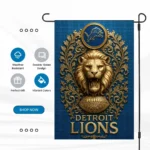 Detroit Lions Garden Flag 12"x18" NFL Double-Sided Outdoor Yard Banner Fan Decor