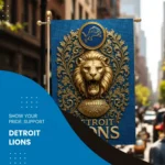 Detroit Lions Garden Flag 12"x18" NFL Double-Sided Outdoor Yard Banner Fan Decor