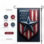Dallas Cowboys Garden Flag 12"x18" NFL Outdoor Banner Double-Sided Patriotic