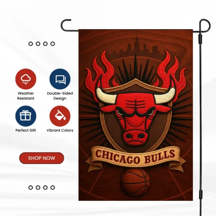 Chicago Bulls Garden Flag – Double-Sided 12x18 Outdoor Banner