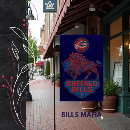 Buffalo Bills Garden Flag 12"x18" NFL Yard Banner Double-Sided Outdoor Fan Decor