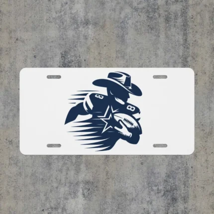 Cowboy Football Player License Plate – Dallas TX Team Car Tag