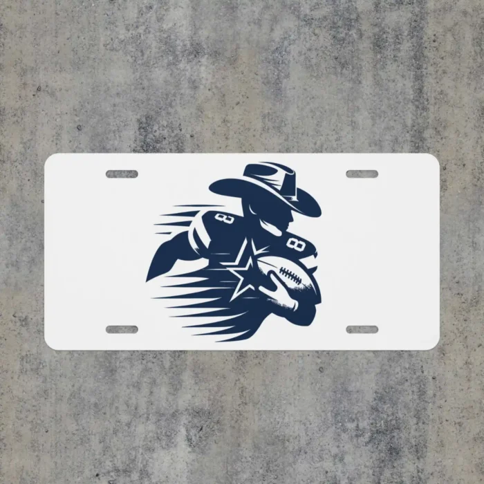 Cowboy Football Player License Plate – Dallas TX Team Car Tag