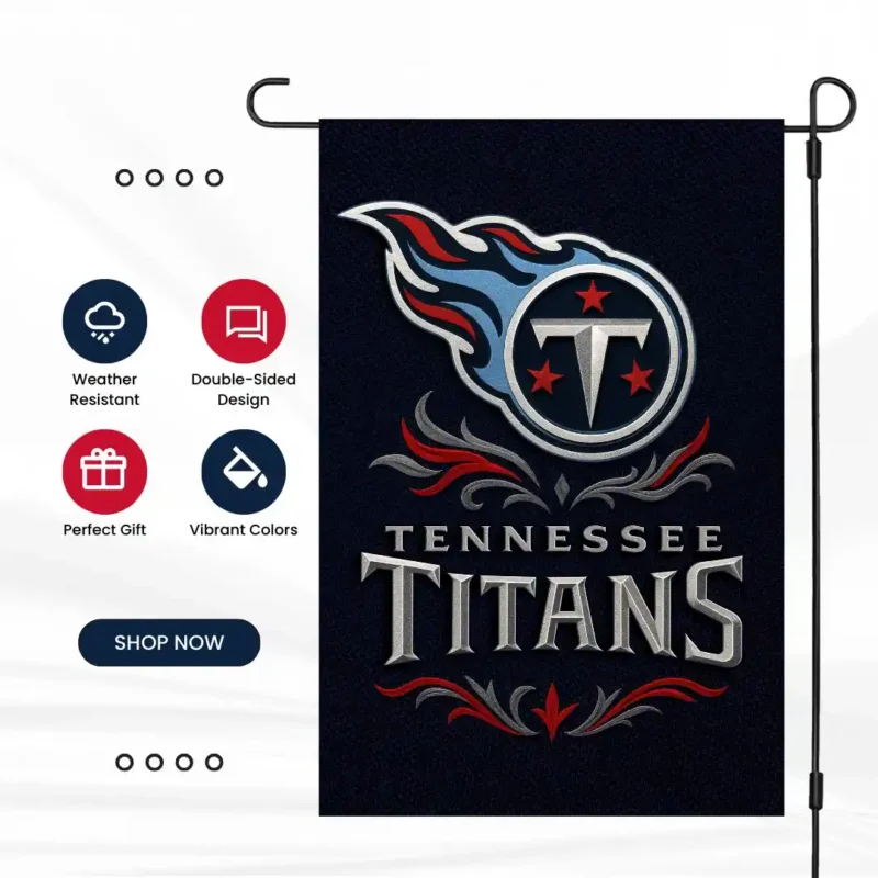 titans yard banner navy red white