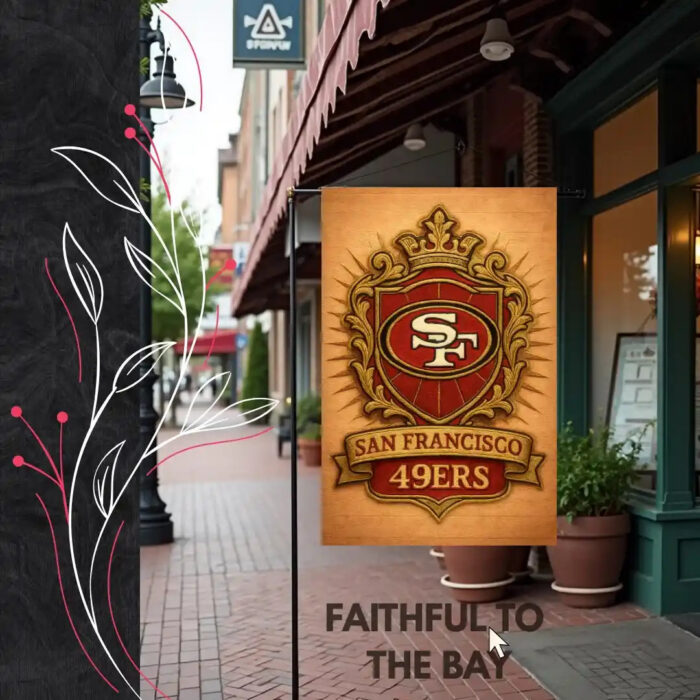 San Francisco 49ers Garden Flag 12"x18" NFL Double-Sided Outdoor Yard Banner Dec - Image 5