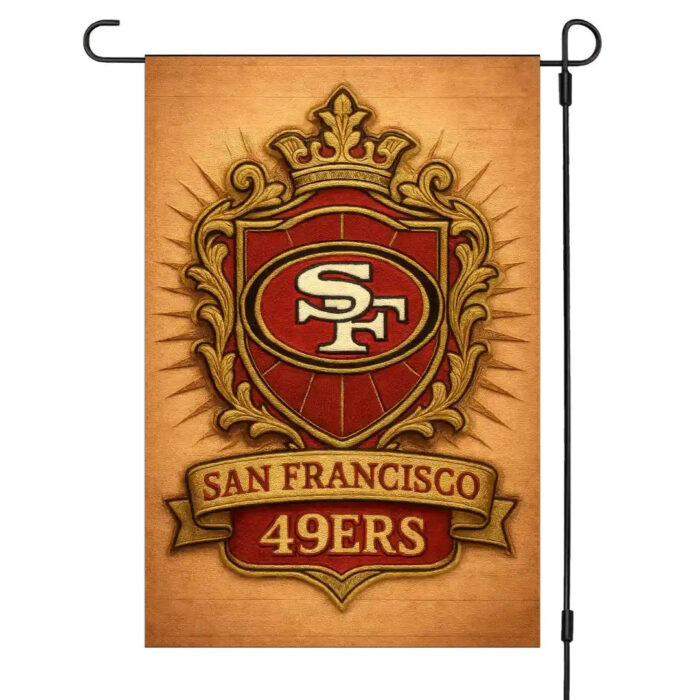 San Francisco 49ers Garden Flag 12"x18" NFL Double-Sided Outdoor Yard Banner Dec