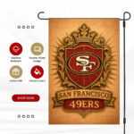 San Francisco 49ers Garden Flag 12"x18" NFL Double-Sided Outdoor Yard Banner Dec - Image 2