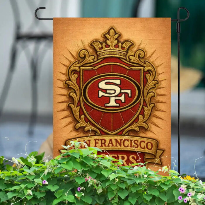 San Francisco 49ers Garden Flag 12"x18" NFL Double-Sided Outdoor Yard Banner Dec - Image 3