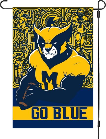 Michigan Wolverines Garden Flag 12x18 Double Sided - NCAA Football Fan Gift