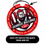Georgia Bulldogs Auto Coasters – Flexible Rubber Drink Inserts – Go Dawgs Access - Image 9