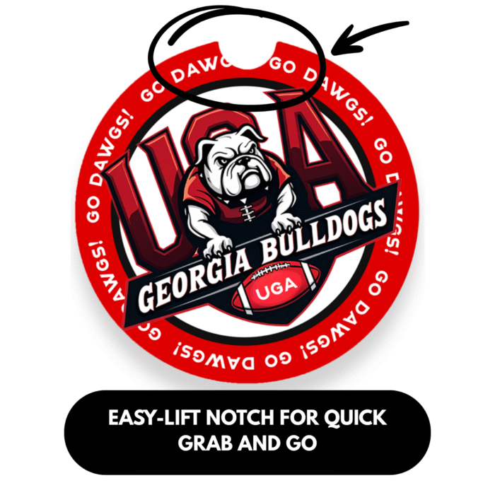 Georgia Bulldogs Auto Coasters – Flexible Rubber Drink Inserts – Go Dawgs Access - Image 9