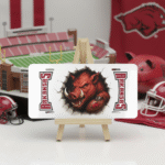Arkansas Razorbacks License Plate – Woo Pig Sooie 6"x12" Aluminum Car Tag - Image 4