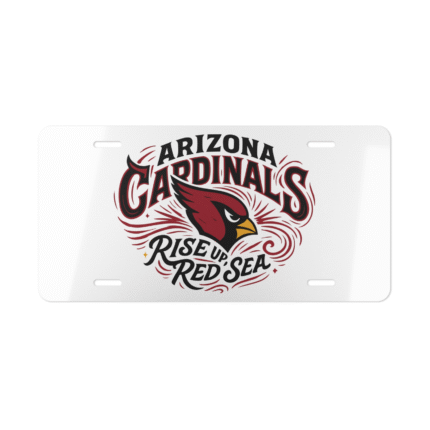 Arizona Cardinals License Plate | 6"x12" Metal Tag | Rise Up Red Sea Fans