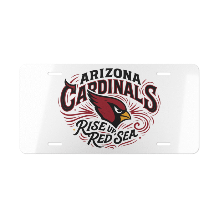 Arizona Cardinals License Plate | 6"x12" Metal Tag | Rise Up Red Sea Fans - Image 1