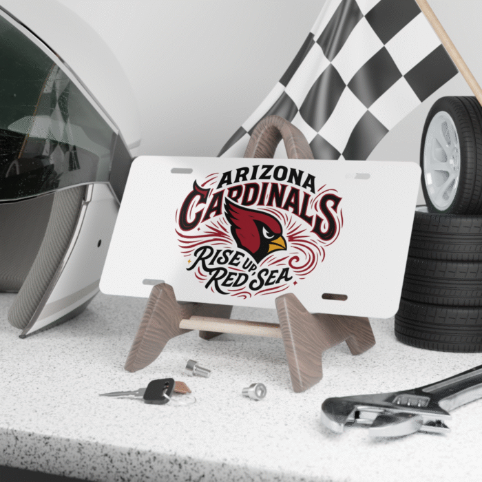Arizona Cardinals License Plate | 6"x12" Metal Tag | Rise Up Red Sea Fans - Image 3