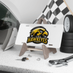 Iowa Hawkeyes License Plate | 6"x12" Aluminum Tag | NCAA Fan Car Front Plate - Image 2