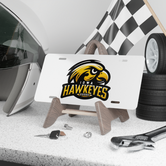 Iowa Hawkeyes License Plate | 6"x12" Aluminum Tag | NCAA Fan Car Front Plate - Image 2