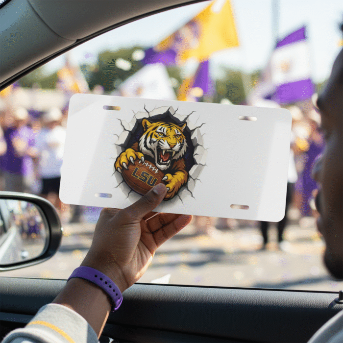 LSU Tigers License Plate 6"x12" Aluminum Car Tag | Metal Front Plate for Fans - Image 5